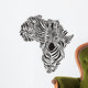 Africa in a zebra  camouflage Wall Decal