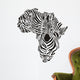 Africa in a zebra  camouflage Wall Decal