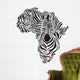 Africa in a zebra  camouflage Wall Decal