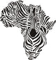 Africa in a zebra  camouflage Wall Decal