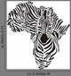 Africa in a zebra  camouflage Wall Decal