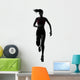 woman runner running marathon silhouette Wall Decal