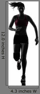 woman runner running marathon silhouette Wall Decal
