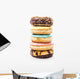 A Stack of Donuts on White Background Wall Decal