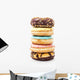 A Stack of Donuts on White Background Wall Decal