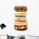 A Stack of Donuts on White Background Wall Decal