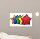 5 Stars Shape Service Award Wall Decal