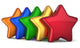 5 Stars Shape Service Award Wall Decal