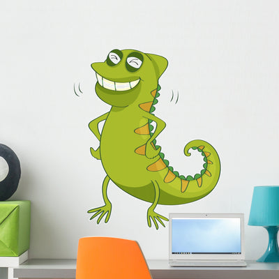 Chameleon Wall Decal shown on a wall