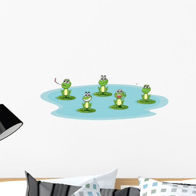 Frog and Water shown on a wall