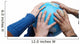 Teamwok concept with hands on globe Wall Decal