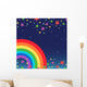 Night Sky with Rainbow Wall Mural