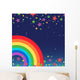 Night Sky with Rainbow Wall Mural