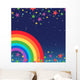 Night Sky with Rainbow Wall Mural