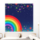 Night Sky with Rainbow Wall Mural