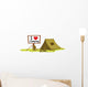 A Tent and a Notice Board Wall Decal