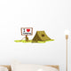 A Tent and a Notice Board Wall Decal