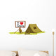 A Tent and a Notice Board Wall Decal