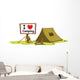 A Tent and a Notice Board Wall Decal