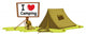 A Tent and a Notice Board Wall Decal