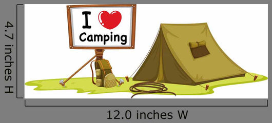 A Tent and a Notice Board Wall Decal