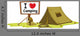 A Tent and a Notice Board Wall Decal