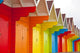 Multicoloured Beach Huts