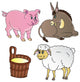 Farm animals theme collection Wall Decal