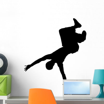Hip-hop Dancer Wall Decal shown on a wall