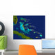bahamas map Wall Mural