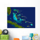 bahamas map Wall Mural