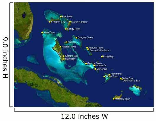 bahamas map Wall Mural