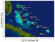 bahamas map Wall Mural