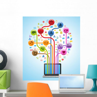 Technology App Tree shown on a wall