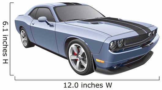Grey Muscle Car Wall Decal