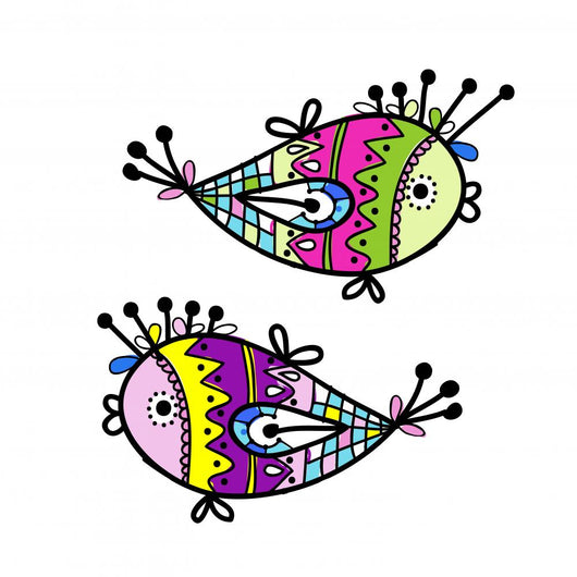 Set of 2 Abstract Sketchy Fish Wall Decal