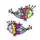 Set of 2 Abstract Sketchy Fish Wall Decal