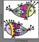 Set of 2 Abstract Sketchy Fish Wall Decal