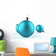 Blue Christmas baubles Wall Decal
