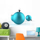 Blue Christmas baubles Wall Decal