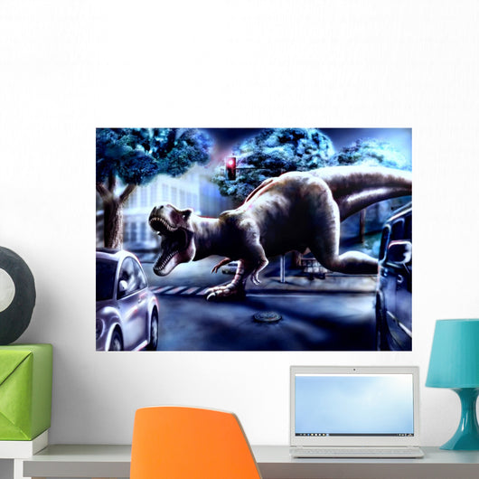 T-rex City Wall Mural