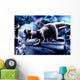 T-rex City Wall Mural
