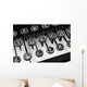 Typewriter  in black and white Wall Mural