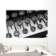 Typewriter  in black and white Wall Mural