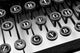 Typewriter  in black and white Wall Mural