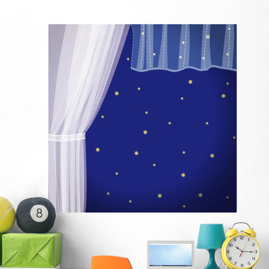 Window with Transparent Curtain Wall Mural