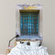 Blue Window Wall Mural