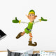 Happy Christmas Elf Wall Decal