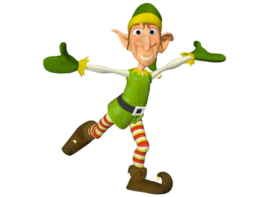Happy Christmas Elf Wall Decal