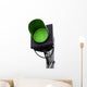 Red Traffic Light White Wall Decal
